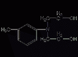 Structural formula of m-tolyldiethanolamine