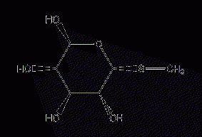 Methyl-1-thio-β-D-galactopyranoside structural formula