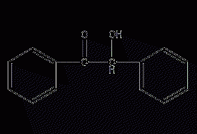 Structural formula of benzophenone