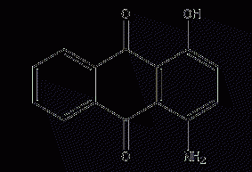 1-amino-4-hydroxyanthraquinone structural formula