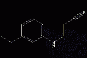 N-(2-cyanoethyl)-N-ethylaniline structural formula