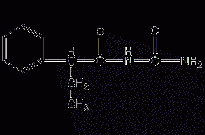 2-phenylbutyryl urea structural formula