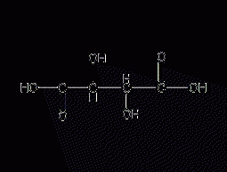 L-(+)-tartaric acid structural formula