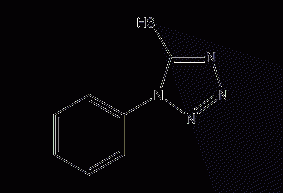 5-mercapto-1-phenyl-tetrazole structural formula