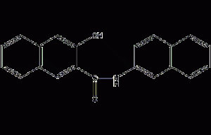 N-2-naphthyl-3-hydroxy-2-naphthylcarboxamide structural formula