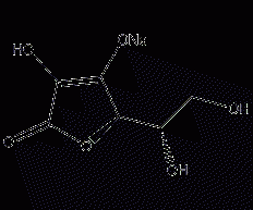 Ascorbic acid sodium salt structural formula