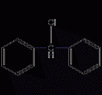 Structural formula of diphenylmethane chloride