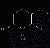 Methyl-α-D-xylopyranose structural formula