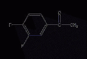 3',4'-difluoroacetophenone structural formula