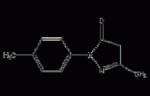 3-methyl-1-(p-tolyl)-5-pyrazolinone structural formula