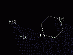 Piperazine dihydrochloride structural formula