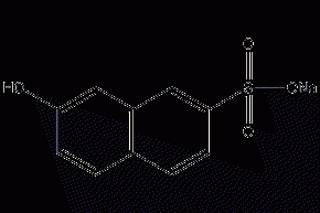 2-naphthol-7-sodium sulfonate structural formula