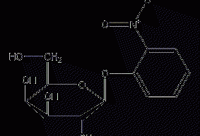 2-nitrophenyl-β-D-galactopyranoside structural formula