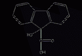 9-hydroxy-9-fluorenic acid structural formula