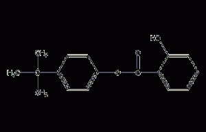 Structural formula of 4-tert-butylphenyl salicylate