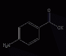 Potassium para-aminobenzoate structural formula