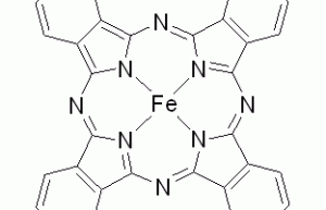 Structural formula of ferrous phthalocyanine