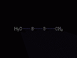 Dimethyl disulfide structural formula