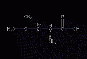 D-leucine structural formula