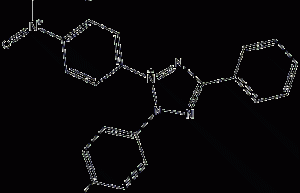 Structural formula of p-iodonitrotetrazolium violet