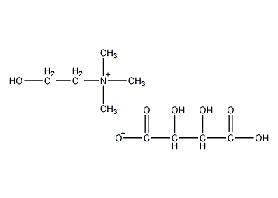 Choline bitartrate structural formula