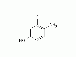 3-chloro-4-methylphenol structural formula