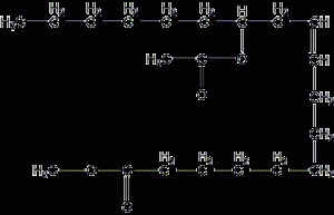 Acetyl castor oil methyl ester structural formula