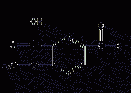 4-methoxy-3-nitrobenzoic acid structural formula