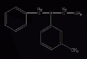 N-benzyl-N-ethyl m-toluidine structural formula
