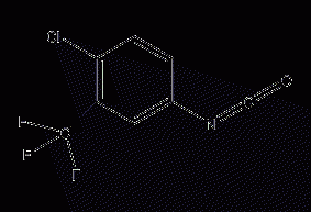 Structural formula of 4-chloro-3-trifluoromethyl phenyl isocyanate