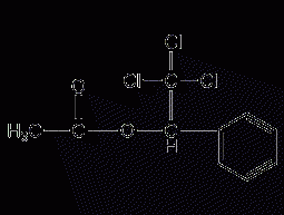 Alpha-(trichloromethyl)benzyl acetate structural formula