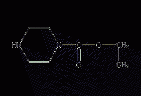 1-Piperazine carboxylic acid ethyl ester structural formula