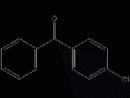 Structural formula of p-chlorobenzophenone