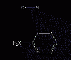 Structural formula of aniline hydrochloride