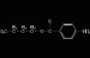 Butyl para-aminobenzoate structural formula