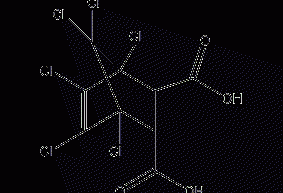 Structural formula of chlorobacterial acid