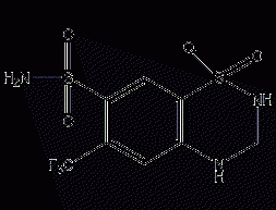 Hydrofluorothiazide structural formula