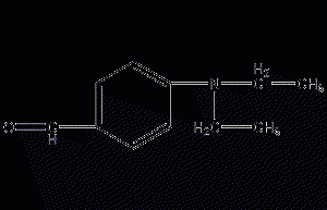 Structural formula of p-diethylaminobenzaldehyde