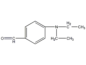 Structural formula of p-diethylaminobenzaldehyde