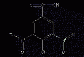 4-chloro-3,5-dinitrobenzoic acid structural formula