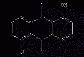 1,5-dihydroxyanthraquinone structural formula