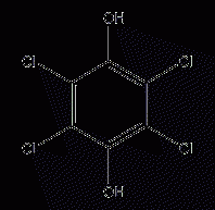 Tetrachlorohydroquinone Structural Formula