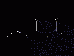 Structural formula of ethyl acetoacetate