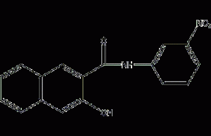 N-(3-hydroxy-2-naphthoyl)m-nitroaniline structural formula