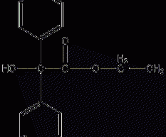 Chlorobiphenyl glycolate structural formula