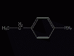 Structural formula of p-ethylaniline