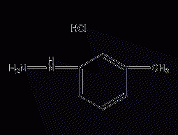 Structural formula of m-tolyzine hydrochloride