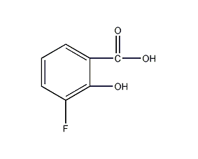 3-fluoro-2-hydroxybenzoic acid structural formula