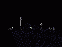 Structural formula of ethyl thioacetate