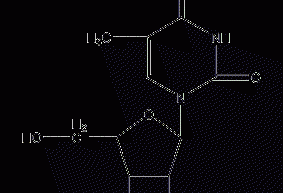 1-β-D-arabinofuranosyl thymine structural formula